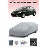 Breen Peugeot 307 ile Uyumlu Oto Branda, Araba Brandası, Su ve Güneş Geçirmez Araba Çadırı - Gri