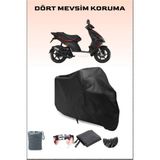 Breen Piaggio Nrg Power 50 Uyumlu Siyah Motorsiklet Branda, Motor Örtüsü