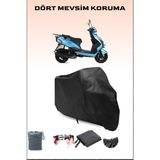 Breen Rks Blazer 50 Xr Uyumlu Siyah Motorsiklet Branda, Motor Örtüsü - Siyah, Arka Çanta ve Kilit Uyumsuz