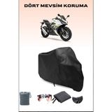 Breen Rks R250 Uyumlu Siyah Motorsiklet Branda, Motor Örtüsü - Siyah, Arka Çanta ve Kilit Uyumsuz