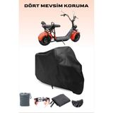 Breen Siyah Elektrikli Iki Tekerlekli Motosiklet Volta Yide SE03 Uyumlu Motor Brandası, Tam Koruma