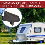 Breen Siyah Karavan Çekme Kancası Koruyucu Örtü, Karavan Birleşim Yeri - Kaplin Koruma Kılıfı, Su Geçirmez, Toz ve Kir Önleyici Branda