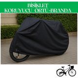 Breen Siyah Kilit Uyumlu Bisiklet Brandası, Bisiklet Koruma Örtüsü, Su ve Toz Geçirmez, 4 Mevsim Koruma