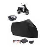 Breen Siyah Vespa Gts 250 Arka Çanta Uyumlu Branda Motosiklet Brandası ( Kilit Uyumlu)