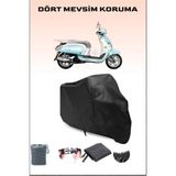 Breen Sym Fiddle Iıı 200I Uyumlu Siyah Motorsiklet Branda, Motor Örtüsü