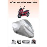 Breen Sym Jet x 125 Uyumlu Motorsiklet Branda, Motor Örtüsü - Gri, Arka Çanta ve Kilit Uyumsuz