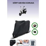 Breen Sym Orbit Iı 125I Için Arka Çanta ve Kilit Uyumlu Siyah Motosiklet Branda, Güvenli
