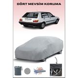 Breen Toyota Corolla Hatch 4 ile Uyumlu Oto Branda, Araba Brandası, Su ve Güneş Geçirmez Araba Çadırı - Gri