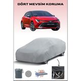 Breen Toyota Corolla Hatchback Xıı ile Uyumlu Oto Branda, Araba Brandası, Su ve Güneş Geçirmez Araba Çadırı - Gri