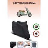 Breen Vespa Gts 300 Supertech Siyah Motosiklet Brandası Arka Çanta Uyumlu