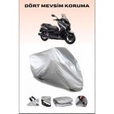 Breen Yamaha X-Max 250 Abs Uyumlu Motorsiklet Branda, Motor Örtüsü - Gri, Arka Çanta ve Kilit Uyumsuz