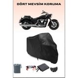 Breen Yamaha Xvs 1300 A Uyumlu Siyah Motorsiklet Branda, Motor Örtüsü