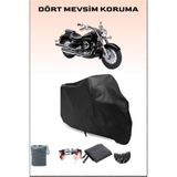 Breen Yamaha Xvs 650 A Uyumlu Siyah Motorsiklet Branda, Motor Örtüsü