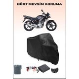 Breen Yamaha Ybr 125 Uyumlu Siyah Motorsiklet Branda, Motor Örtüsü - Siyah, Arka Çanta ve Kilit Uyumsuz