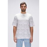 Breet Beyaz Erkek Oversize Tişört - 2XL