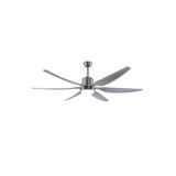 Breeze - Alaçatı Dc Motor Mat Nikel - 168 Cm. Aydınlatmalı Ve Uzaktan Kumandalı Aydınlatmalı Tavan Vantilatörü