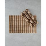 Breeze Bambu 4'lü Amerikan Servis 30X45 cm Siyah-Krem
