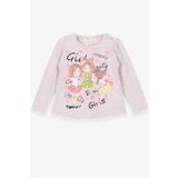 Breeze Bej Melanj 1.5-5 Yaş Uzun Kollu Dostluk Temalı Kız Çocuk T-shirt