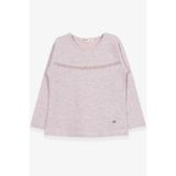 Breeze Bej Melanj 2-6 Yaş Uzun Kollu Güpürlü Kız Çocuk T-shirt