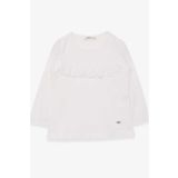 Breeze Ekru 3-8 Yaş BaskılıKız Çocuk Uzun Kollu T-shirt
