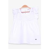 Breeze Ekru 4-8 Yaş Dantelli Kız Çocuk T-shirt