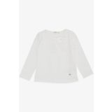 Breeze Ekru 6 Ay-8 Yaş Uzun Kollu Güpürlü Fiyonklu Kız Bebek T-shirt