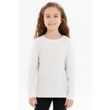 Breeze Ekru 8-12 Yaş Kolları Tül Detaylı Kız Çocuk T-shirt