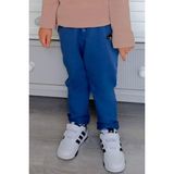 Breeze Erkek Bebek Eşofman Altı Ayıcık Armalı Düğme Aksesuarlı 9 Ay-3 Yaş, Saks Mavisi - 1,5 Yaş