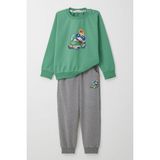 Breeze Erkek Bebek Eşofman Takım Yarışçı Ayıcık Baskılı 9 Ay-3 Yaş, Mint Yeşili - 1 Yaş