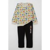 Breeze Erkek Bebek Eşofman Takım Zebra Macerası 9 Ay-3 Yaş, Krem - 1,5 Yaş