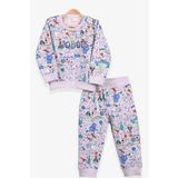 Breeze Erkek Bebek Eşofman Takımı Baskılı Desenli Bej (6 Ay-2 Yaş)