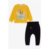 Breeze Erkek Bebek Eşofman Takımı Sapan Baskılı 9 Ay-3 Yaş, Sarı