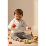 Breeze Erkek Bebek Eşofman Takımı Sevimli Zürafa Baskılı Kapitone Desenli 6 Ay-1.5 Yaş, Ekru - 1 Yaş