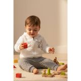 Breeze Erkek Bebek Eşofman Takımı Sevimli Zürafa Baskılı Kapitone Desenli 6 Ay-1.5 Yaş, Ekru