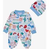 Breeze Erkek Bebek Patikli Tulum Desenli Köpekçik Baskılı 0-6 Ay, Beyaz - 0 - 3 Ay