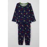 Breeze Erkek Bebek Pijama Takımı Eğlenceli Noel Baba Desenli 9 Ay-3 Yaş, Lacivert