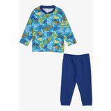 Breeze Erkek Bebek Pijama Takimi Is Makinasi Temali 4 Ay-1 Yas, Mavi