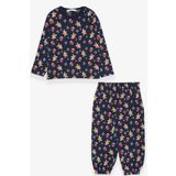 Breeze Erkek Bebek Pijama Takımı Kurabiye Desenli 9 Ay-3 Yaş, Lacivert