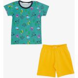 Breeze Erkek Bebek Pijama Takımı Neşeli Hayvanlar Alemi Dostluk Temalı 9 Ay-3 Yaş, Yeşil - 1 Yaş