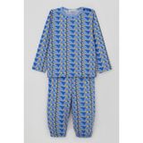 Breeze Erkek Bebek Pijama Takımı Renk Üçgeni 9 Ay-3 Yaş, Açık Mavi - 2 Yaş