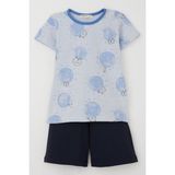 Breeze Erkek Bebek Pijama Takımı Sevimli Hayvanlar Alemi Dostluk Temalı 9 Ay-3 Yaş, Açık Mavi - 2 Yaş