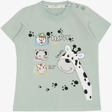 Breeze Erkek Bebek Tişört Sevimli Hayvancıklar Baskılı 9 Ay-3 Yaş, Mint Yeşili - 2 Yaş