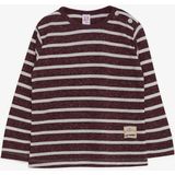 Breeze Erkek Bebek Uzun Kollu Tişört Mürdüm Çizgili Pamuklu Trend 9 Ay-3 Yaş - 1 Yaş