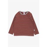 BREEZE Erkek Bebek Uzun Kollu Tişört Patlı Çizgili 9 Ay-3 Yaş, Kiremit