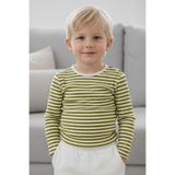 Breeze Erkek Bebek Uzun Kollu Tişört Patlı Çizgili 9 Ay-3 Yaş, Yeşil