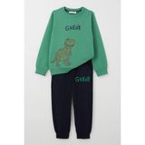 Breeze Erkek Çocuk Eşofman Takım Harika Dinozor Baskılı 1.5-5 Yaş, Mint Yeşili - 1,5 Yaş