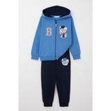 Breeze Erkek Çocuk Eşofman Takım Havalı Ayıcık Nakışlı 1.5-5 Yaş, Saks Mavisi - 1,5 Yaş