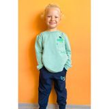 Breeze Erkek Çocuk Eşofman Takım Sevimli Timsah Baskılı 1.5-5 Yaş, Mint Yeşili - 1,5 Yaş