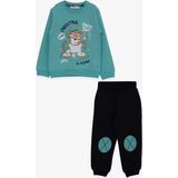 Breeze Erkek Çocuk Eşofman Takımı Dj Maymun Baskılı 1.5-5 Yaş, Mint Yeşili - 1,5 Yaş