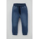 Breeze Erkek Çocuk Jean Pantolon Beli Paçası Lastikli Bağcıklı 1.5-5 Yaş, Mavi - 1,5 Yaş